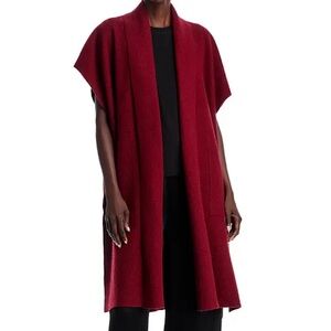 Eileen Fisher Wool Oversized Poncho in Red Cedar Size XXS